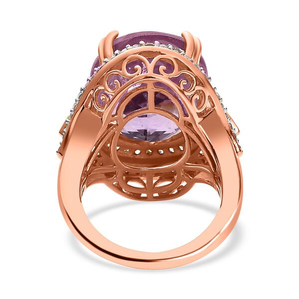 AA Rose De France Amethyst und Zirkon Ring - 19,18 ct. image number 5