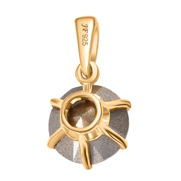 J Francis gefertigt mit SWAROVSKI- Weißer Swarovski Kristall-Anhänger, 925 Silber 750 Gelbgold Vermeil image number 5