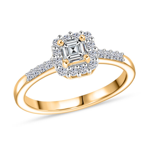 LUXURIANT DIAMOND - Lab Grown Diamant SI-GH Ring 925 Silber 750 Gelbgold Vermeil (Größe 17.00) ca. 0.50 ct image number 4