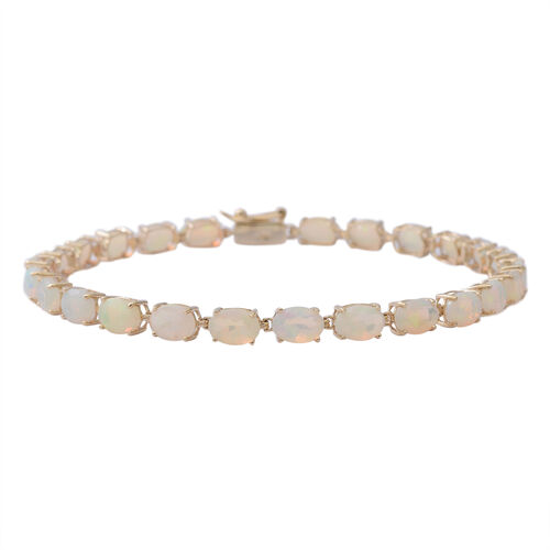 AAA Natürliches, äthiopisches Welo Opal Armband, ca. 20 cm, 375 Gold ca. 7,20 ct image number 0