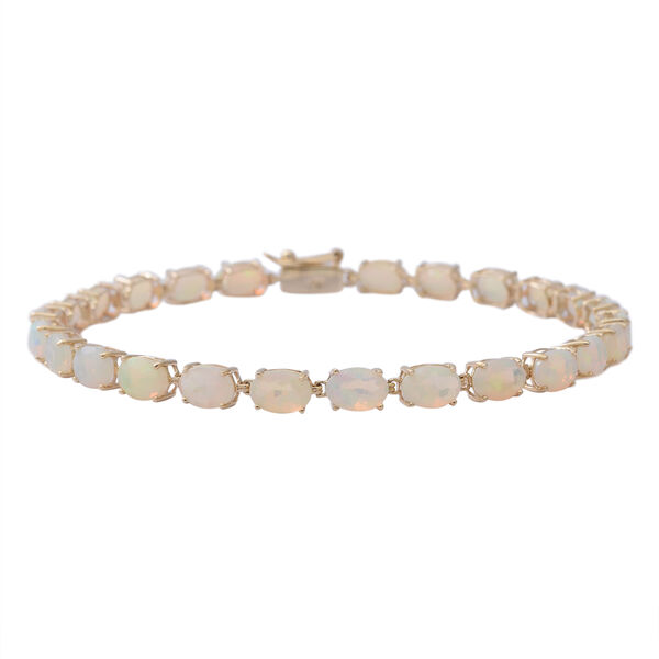AAA Natürliches, äthiopisches Welo Opal Armband, ca. 20 cm, 375 Gold ca. 7,20 ct image number 0