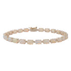 AAA Natürliches, äthiopisches Welo Opal Armband, ca. 20 cm, 375 Gold ca. 7,20 ct