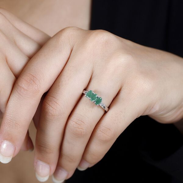 AA Blauer Zirkon und Diamant Ring, ca. 1,11 ct image number 3