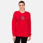 100% Baumwoll-Flanell Strick Sweatshirt mit Applikation, Rot Größe 40 image number 2