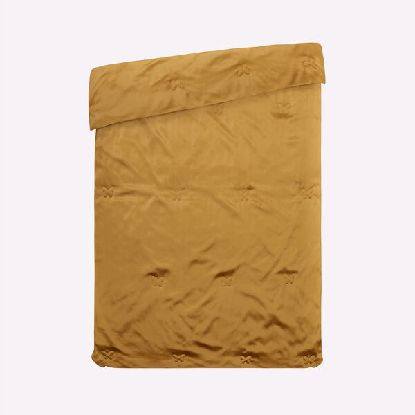 Serenity Night - 100% Maulbeerseide Sommerseidendecke mit Seidenf&uuml;llung Daunenkissen und Seidenkissenbezug Gold image number 10