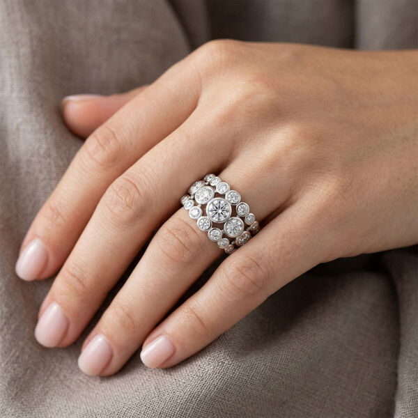 Lustro Stella - Wei&szlig;er Zirkonia-Ring, 925 Silber rhodiniert  ca. 0,67 ct image number 3