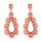 Oregon Pfirsich Opal-Ohrringe, 925 Silber ros&eacute;vergoldet ca. 2.57 ct