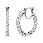 Moissanit Ohrringe 925 Silber platiniert ca. 2,88 ct.