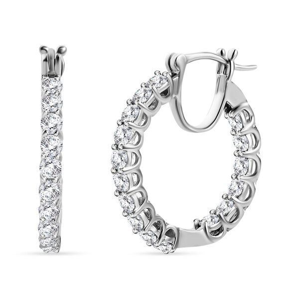 Moissanit Inside Out Creolen - 2,88 ct.