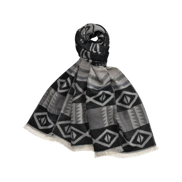 Gewebter Schal mit Fransen, Schwarz und grau image number 0