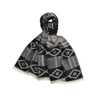 Schal mit Fransen, gewebt, Größe 65x190+2 cm, grau