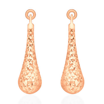 JCK Vegas Close Out Deal, 375 Ros&eacute;gold Diamantschliff Ohrringe, ca. 1,10g