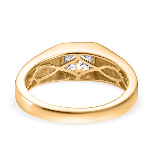 LUXURIANT DIAMOND - Lab Grown Diamant VS-EF SGL zertifiziert Ring 925 Silber 750 Gelbgold Vermeil (Größe 18.00) ca. 1,00 ct image number 5