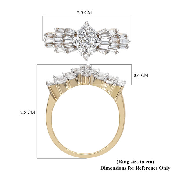 LUXORO SGL zertifizierter I1 G-H Diamant Ballerina-Ring in 585 Gold - 1 ct. image number 6