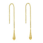 Regentropfen Ohrhänger, 925 Silber vergoldet ca. 1,70g