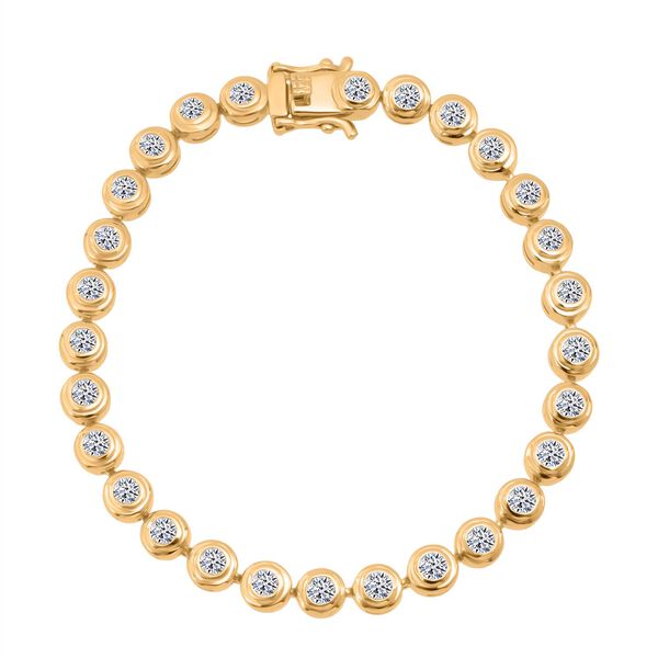 Lab Grown Diamant SI-GH Armband ca. 19 cm 925 Silber Vergoldet ca. 2.97 ct image number 3