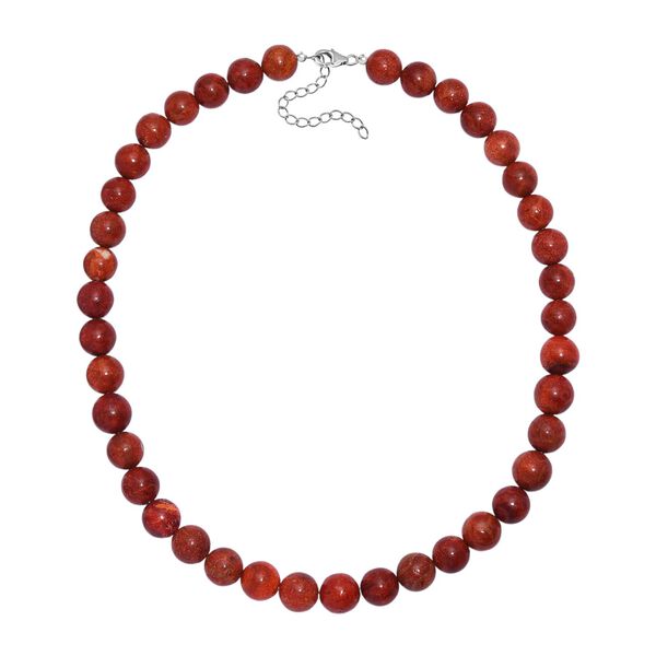 Schwamm Koralle Halskette ca. 45 cm 925 Silber rhodiniert ca. 275.00 ct image number 3