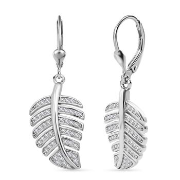 LUSTRO STELLA - Wei&szlig;er Zirkonia Ohrringe 925 Silber rhodiniert