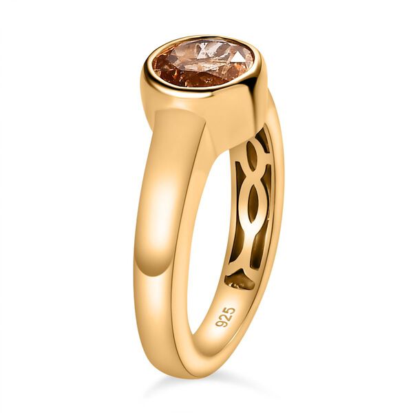 Ceylon kaiserlicher Granat Ring, 925 Silber Gelbgold Vermeil (Gr&ouml;&szlig;e 18.00) ca. 1.62 ct image number 5