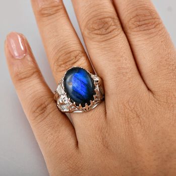 AAA Labradorit Ring - 13,25 ct.