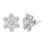 Moissanit Ohrringe 925 Silber rhodiniert ca. 0.57 ct