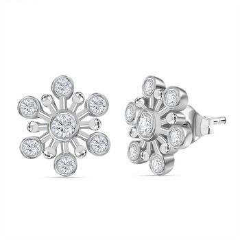 Moissanit Schneeflocken Ohrringe - 0,57 ct.