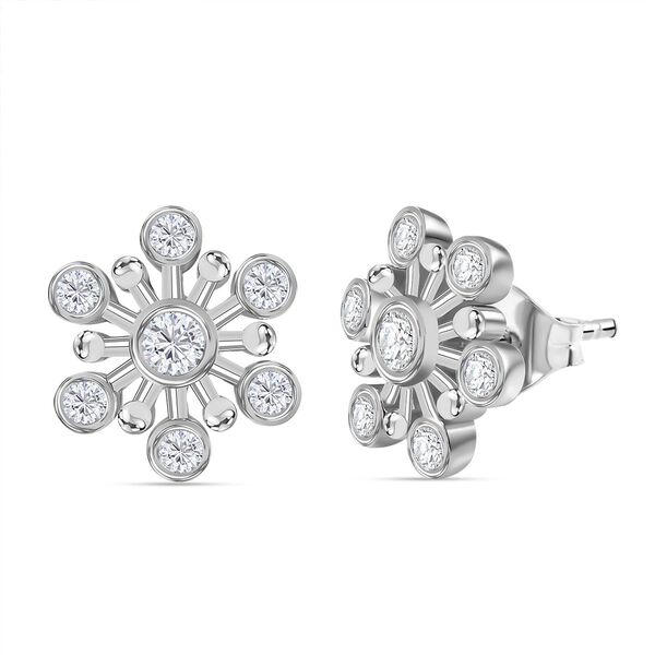 Moissanit Schneeflocken Ohrringe - 0,57 ct.
