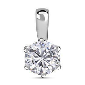 Moissanit Anhänger, 925 Silber rhodiniert - 0,94 ct.