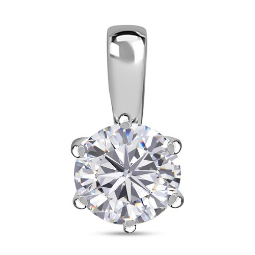 Moissanit Anhänger, 925 Silber rhodiniert - 0,94 ct. image number 0
