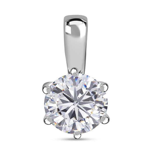 Moissanit Anh&auml;nger, 925 Silber rhodiniert - 0,94 ct. image number 0