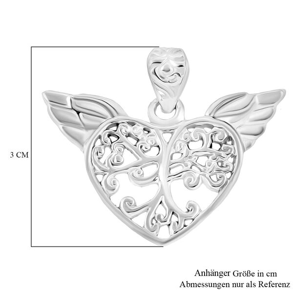 Royal Bali Kollektion- Herz Anhänger mit Engelsflügeln image number 5