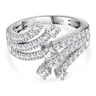 Moissanit Ring 925 Silber rhodiniert (Größe 17.00) ca. 1,05 ct