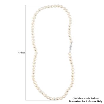 S&uuml;&szlig;wasser Perle (4.5 mm) Halskette ca. 45 cm Nickelfreies Messing rhodiniert (7-8 Werktage Lieferzeit) 9.90 ct