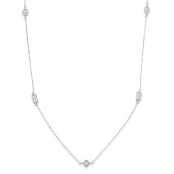 LUXURIANT DIAMOND - Lab Grown Diamant SI-GH Halskette ca. 45 cm 925 Silber Rhodiniert ca. 0,50 ct.