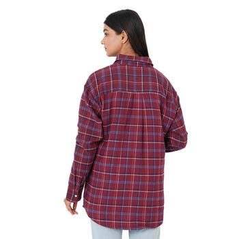 TAMSY - Damen, gewebte Hemdbluse, Gr&ouml;&szlig;e 42, Rot