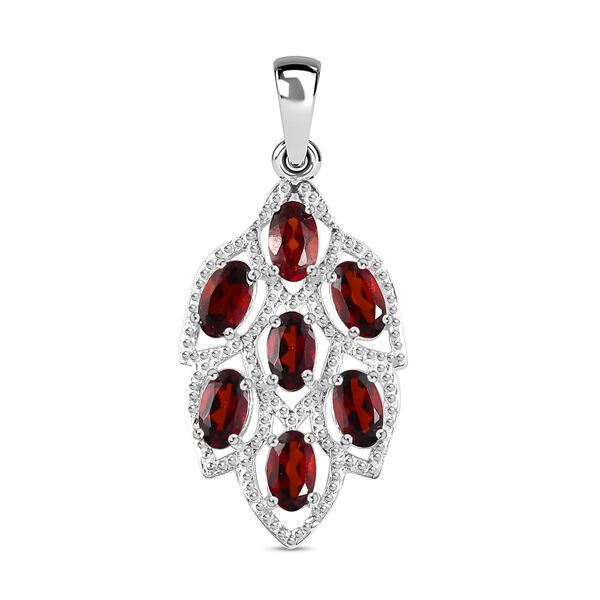 Roter Granat Anh&auml;nger, 925 Silber ca. 2.03 ct