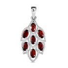 Roter Granat Anhänger, 925 Silber ca. 2.03 ct