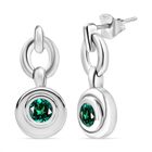 AAA Lab Grown Kolumbianischer Smaragd Ohrringe 925 Silber rhodiniert ca. 1.00 ct