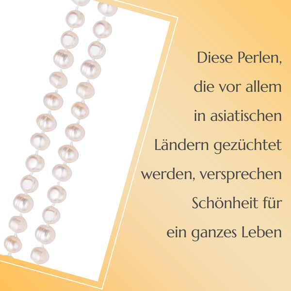 K&ouml;nigin der Edelsteine- wei&szlig;e S&uuml;&szlig;wasserperlen-Halskette image number 7