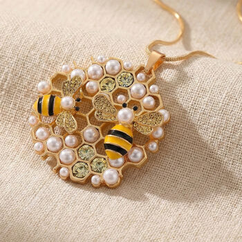 Gelber Kristall, Kunststoff Perle Anh&auml;nger mit Kette ca. 63.5 cm + 5 cm Extender, Legierung emailliert, Legierung Gelb