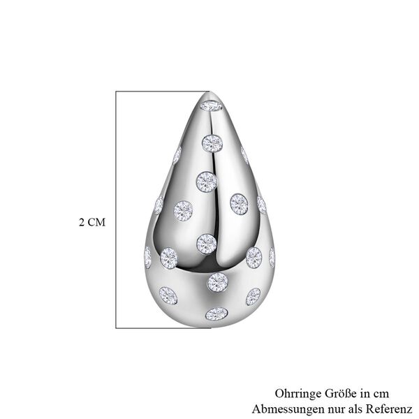 Moissanit Ohrringe, 925 Silber rhodiniert - 0,96 ct. image number 5