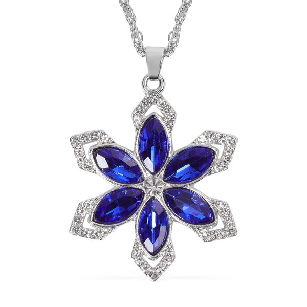 6er-Set- wei&szlig;e Kristall- und simulierte, farbige Kristall-Ohrringe und Halsketten image number 3