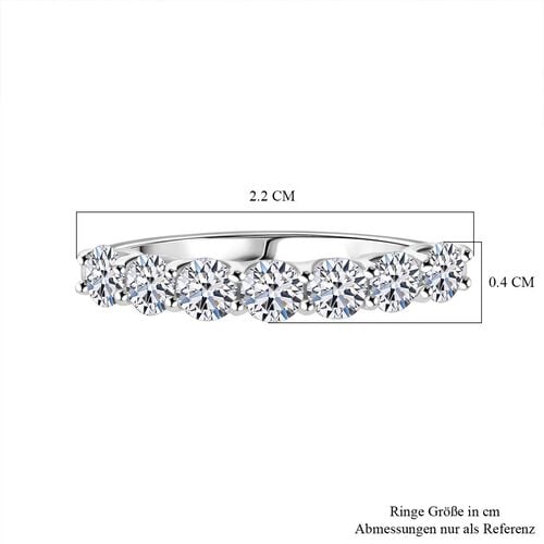 LUXURIANT DIAMOND- SGL zertifizierter VS-EF Labor Diamant Ring, 925 Silber platiniert - 0,50 ct. image number 6