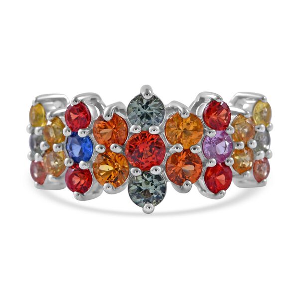 Mehrfarbiger Saphir Ring, ca. 3,18 ct.