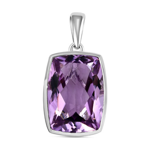 Rose De France Amethyst-Anhänger, 925 Silber platiniert ca. 14.53 ct image number 0