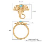 D’joy AA Natürlicher, äthiopischer Welo Opal Ring 925 Silber 750 Gelb Vergoldet (Größe 19.00) ca. 0.12 ct image number 6