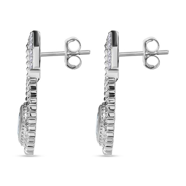 Espirito Santo Aquamarin und  Zirkon Ohrringe, ca. 1.24 ct image number 5