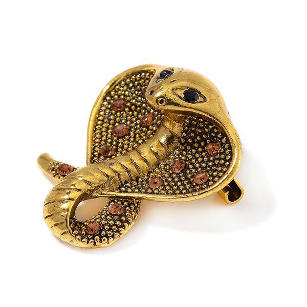 Neongrüner Kristall, Kristall Brosche Antikes Gold image number 3