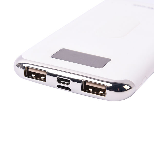 Kabellose PowerBank mit Bildschirmanzeige, 10000mAh, weiß image number 4