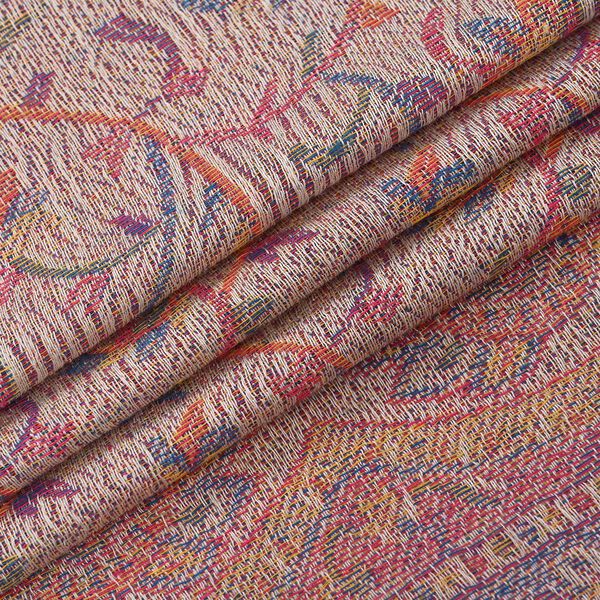 Jacquard Paisley-Schal mit Fransen, 170cm x 75cm, Lila Bl&uuml;ten image number 8